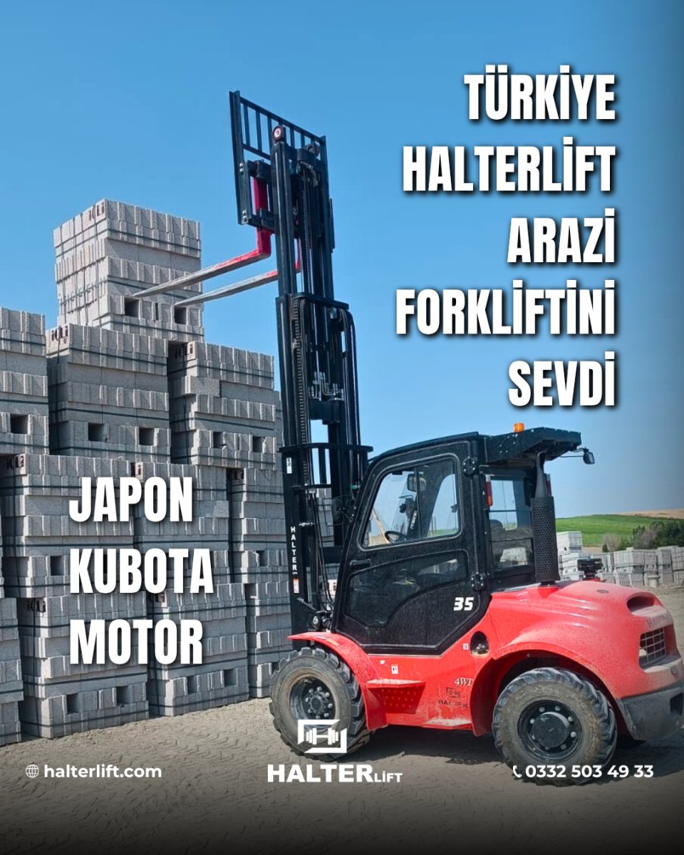 Değerli Konya Müşterimize Teslim Ettiğimiz 4x4 65 HP Japon Kubota Motorlu Halterlift Arazi Forklifti Hayırlı Olsun. 