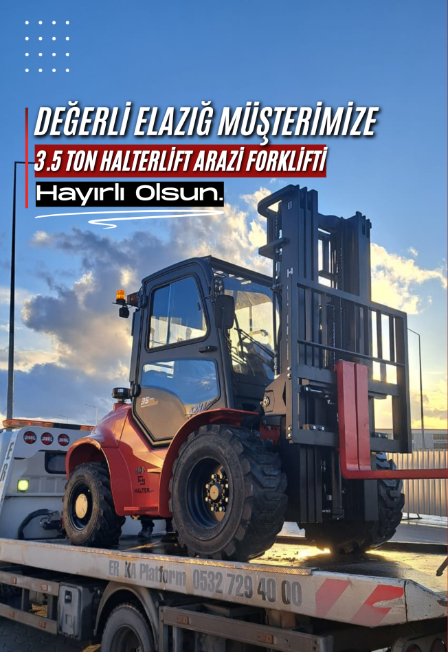 Değerli Elazığ Müşterimize Halterlift 4x4 Japon Kubota Motorlu Arazi Forklifti Hayırlı Olsun 