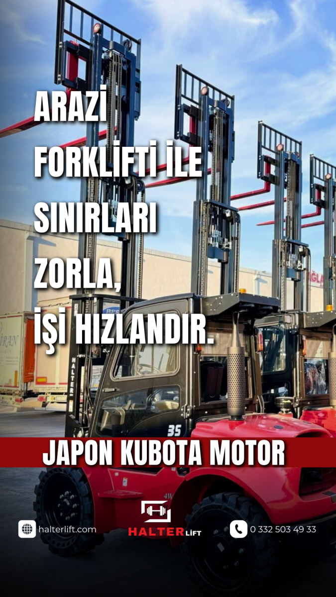 DEĞERLİ ANKARA MÜŞTERİMİZE JAPON KUBOTA MOTORLU 4X4 ARAZİ FORKLİFTİ HAYIRLI OLSUN 