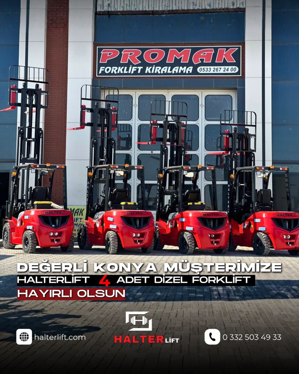 DEĞERLİ MÜŞTERİMİZE HALTERLİFT DİZEL FORKLİFT HAYIRLI OLSUN 