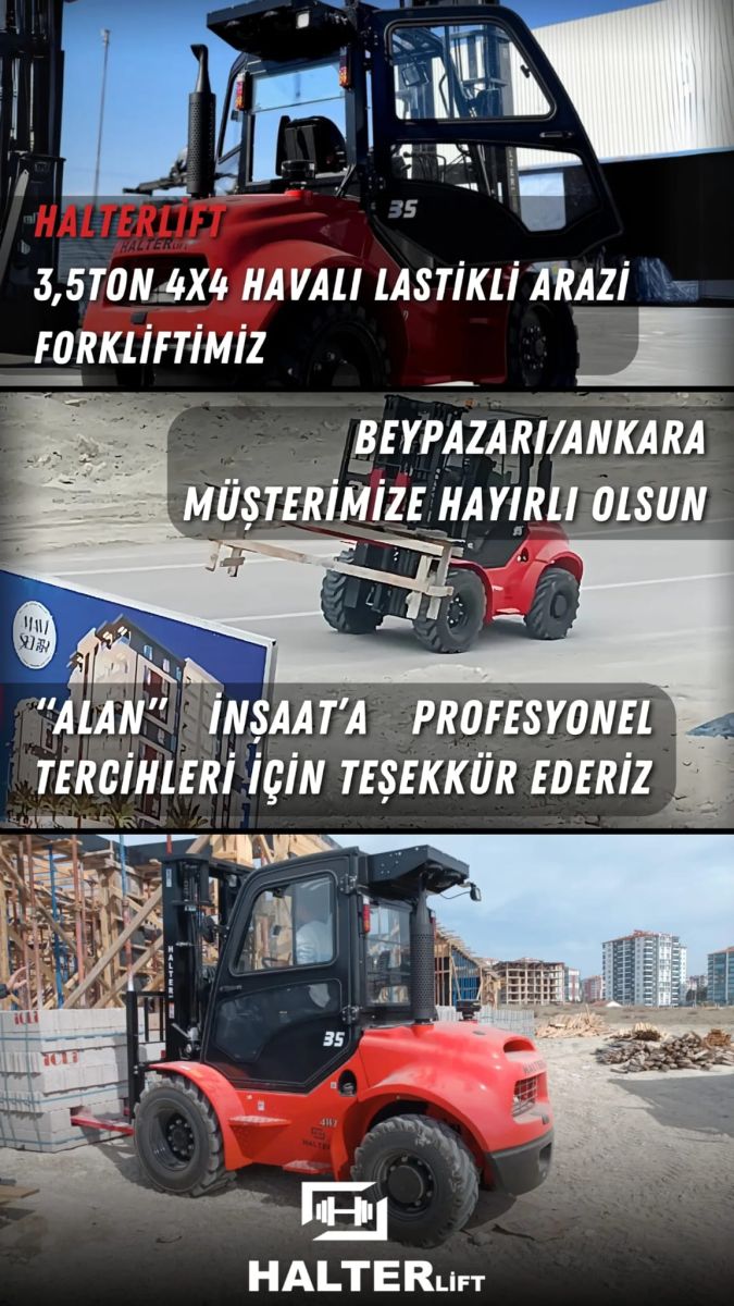 JAPON KUBOTA MOTOR 4X4 ARAZİ FORKLİFTİ 