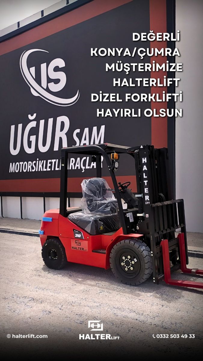 DEĞERLİ MÜŞTERİMİZE HALTERLİFT DİZEL FORKLİFT HAYIRLI OLSUN 