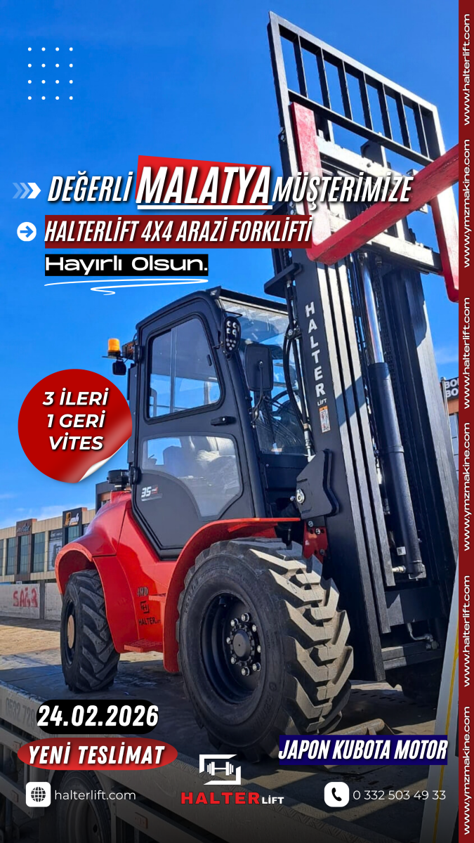 JAPON KUBOTA MOTOR 4X4 ARAZİ FORKLİFTİ 