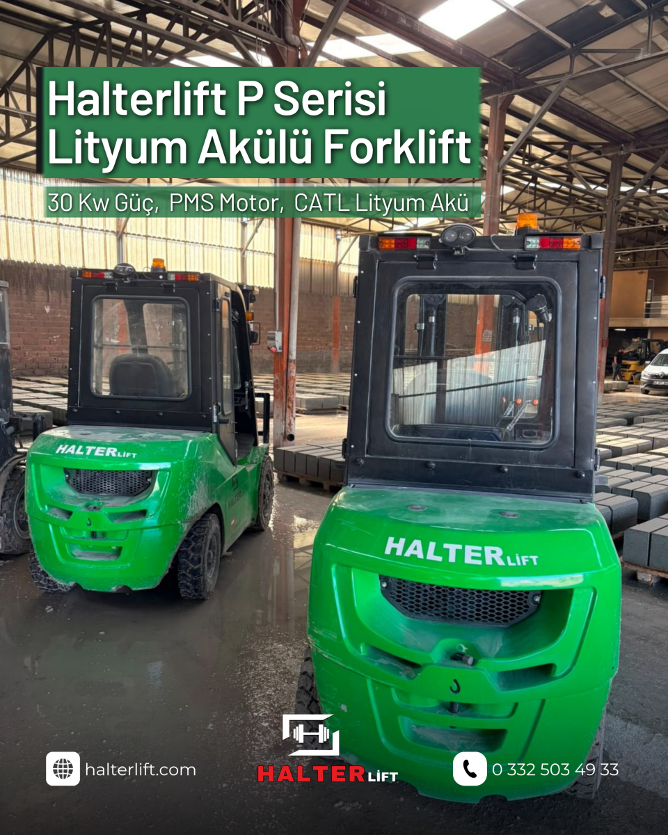 Halterlift P Serisi Lityum Akülü Forklift 