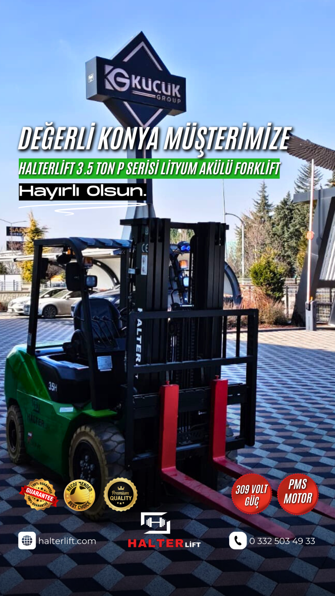 Değerli Müşterimize Halterlift P Serisi Lityum Akülü Forklift Hayırlı Olsun. 