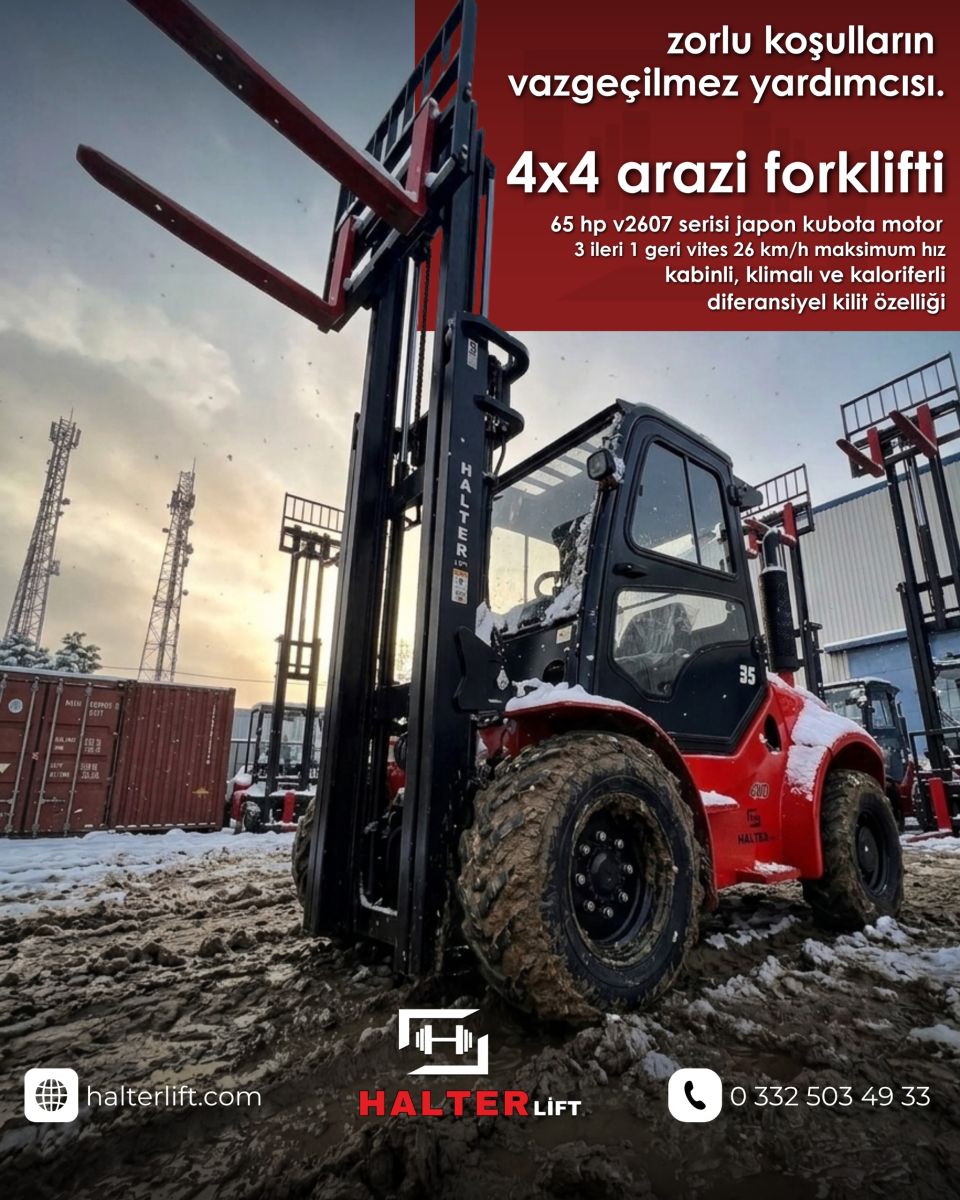 Halterlift 4x4 Arazi Tipi Forklift 