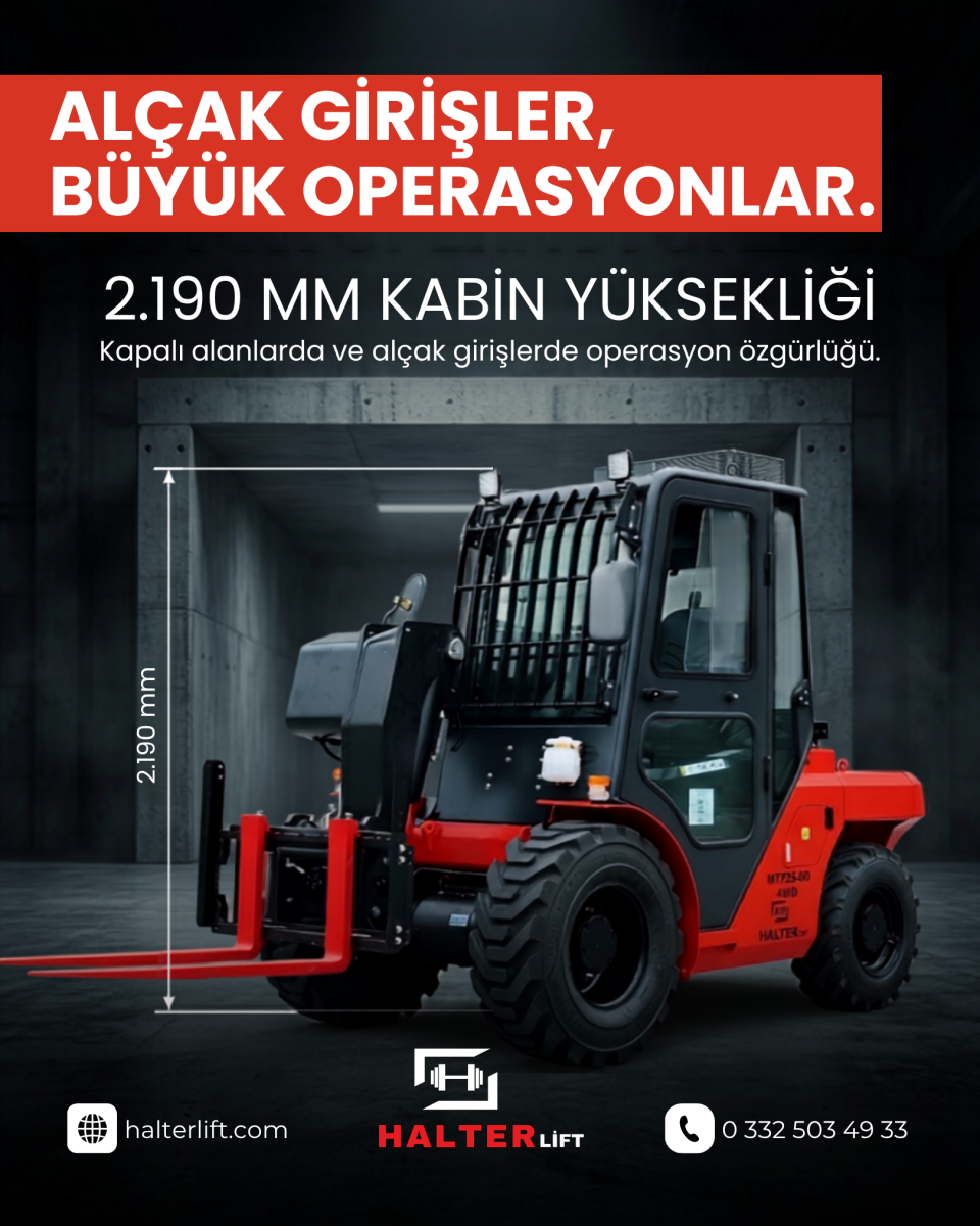 Halterlift 4x4 Teleskopik Forklift 