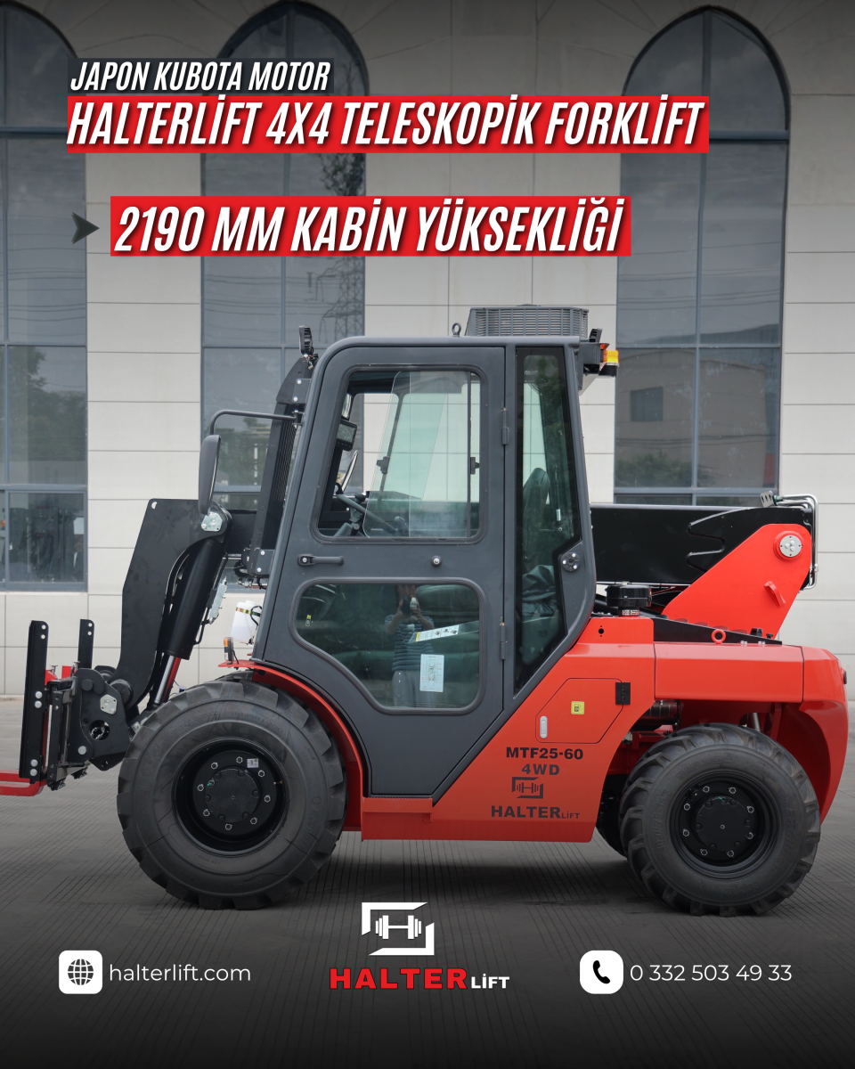 Halterlift 4x4 Teleskopik Forklift 